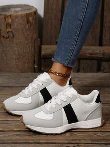 Semir Damskor med tjock sula, Chunky Sneakers för vardagsbruk, Nya höst-/vinterskor 2025 - Beige - Visa 3