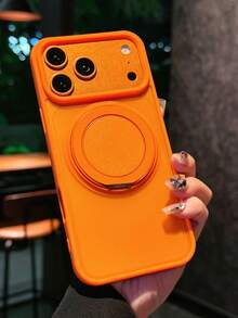 Ốp lưng điện thoại trong suốt từ tính xoay 360 độ sang trọng tương thích với iPhone 17 ProMax 17Pro 17air 17 16 15 14 Plus 13 12 Pro Max 11 Vỏ sạc không dây từ tính - trái cam - Xem 3