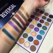 beauty glazed Paleta de Sombras com 40 Cores Matte, Brilhante, Metálica, Alta Pigmentação, Profissional, Nude, Bronze Natural Quente, Maquiagem Neutra Esfumaçada - Multicolorido - Visão 6