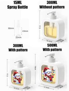Christmas Theme Soap Dispenser - Snowman Wearing Santa Hat Design, Refillable, Suitable For Bathroom And Kitchen, Transparent Window For Easy Refilling, Christmas Decor - Compatible With Liquid Soap, Kitchen Sink Accessory, Festive Atmosphere, Durable Plastic Material - Multicolor - View 7