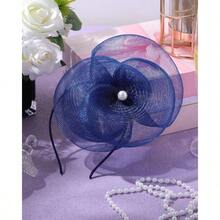 KKXY Zeyune Fascinas Ha For Wen Tea Party Ent Headband Derby Ha With Hair Cl For  Bride Party - White - View 3
