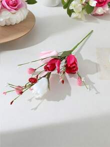 15pcs/3 Branches Realistic Artificial Flower Branch With Berries & Foliage - Handmade-Looking Heart Berry Stems Suitable For Valentine's Day Decorations, Wedding Centerpieces, Table Decor - Plastic For DIY, Party, Home Decor - Multicolor - View 5