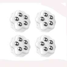 4pcs/Set Quiet Swivel Casters, 5-Ball Heavy Duty 360° Rotation Sliding Wheels, Self-Adhesive Furniture Mover Accessories