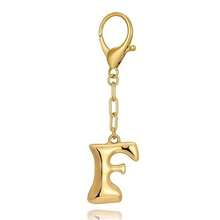 18K  Color Retention Bubble Letter Keychain Pendant 26 English Letters Bag Pendant - Q - 查看 11
