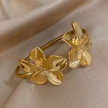 Fashion  Flower Cuff Bracelet For Women Vintage Elegant Waterproof Bangles Female Wedding Party Accessories 2025 - AYAGold - 查看 5