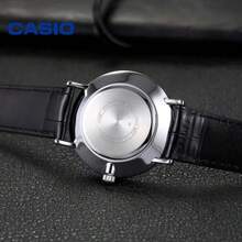 CASIO Men's Watch 46mm, Silver Dial & Black Leather Strap, Slim 8.2mm Design, All-Purpose Dress Watch MTP-VT01L-1B - one-size - View 8