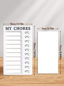 1pc To Do List Board,Removable And Repeatable Portable Chore Chart Memo Board,DIY Message Family Travel Planning Reminder Form,Daily Work Plan Task List, Exercise Fitness, On Time To Complete The Task Notepad