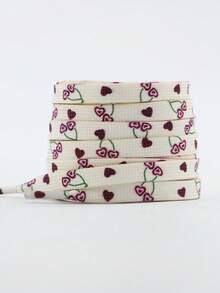 1双双色心形樱桃鞋带，扁平运动鞋带，120厘米 - 彩色 - 查看 7