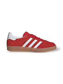 Adidas Gazelle室内舒适款猩红色男女通用运动鞋，透气吸汗，轻便百搭，纯色易洗，装饰户外日常穿着，红色 JI2063 - 紅色 - 查看 3