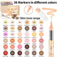 Skin Tones Art Markers,12/24/36/48 Color Soft Brush Tip Acrylic Paint Pens, Quick-Drying Waterproof Acrylic Paint Markers For Illustration Sketching, Wood,Glass,Fabric,Rocks Painting - Skin Tone Marker - View 13