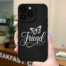 2026 nueva funda de teléfono esmerilada, funda de teléfono con estampado de mariposa para iPhone 17 14 Pro Max 13 12 11 Xs Xr X  Galaxy S23 S22 S21 S20 Note 20 10, funda de teléfono móvil, regalo de pareja para novio y novia, regalo de San Valentín o cumpleaños - Blanco antiguo - Ver 5