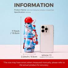 Miniso Hello Kitty UV Protection Umbrella, UPF 50+ Sun Block 5-Fold Portable Pocket Umbrella, Cute Sanrio Sunshield For Outdoor(4 Colors)-Plaid Style