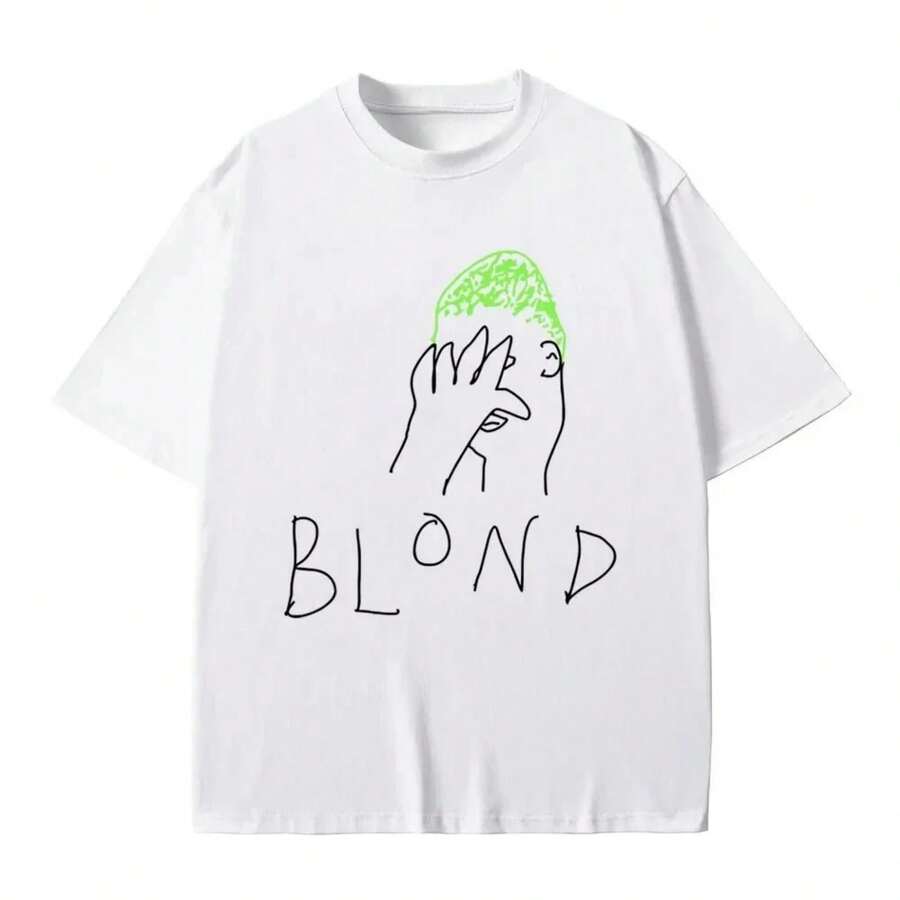 Funny Frank Expression Pack T-shirt Blonde Hip-hop  T-shirt Ocean Fashion T-shirt Ladies Casual Comfortable Short Sleeve - Blanco - Ver 1