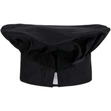 WSXC Hyzrz Chef Hat Set Of 2 Pack Adult Adjustable Elastic Baker Kitchen Cooking Chef Cap - màu đen - Xem 3