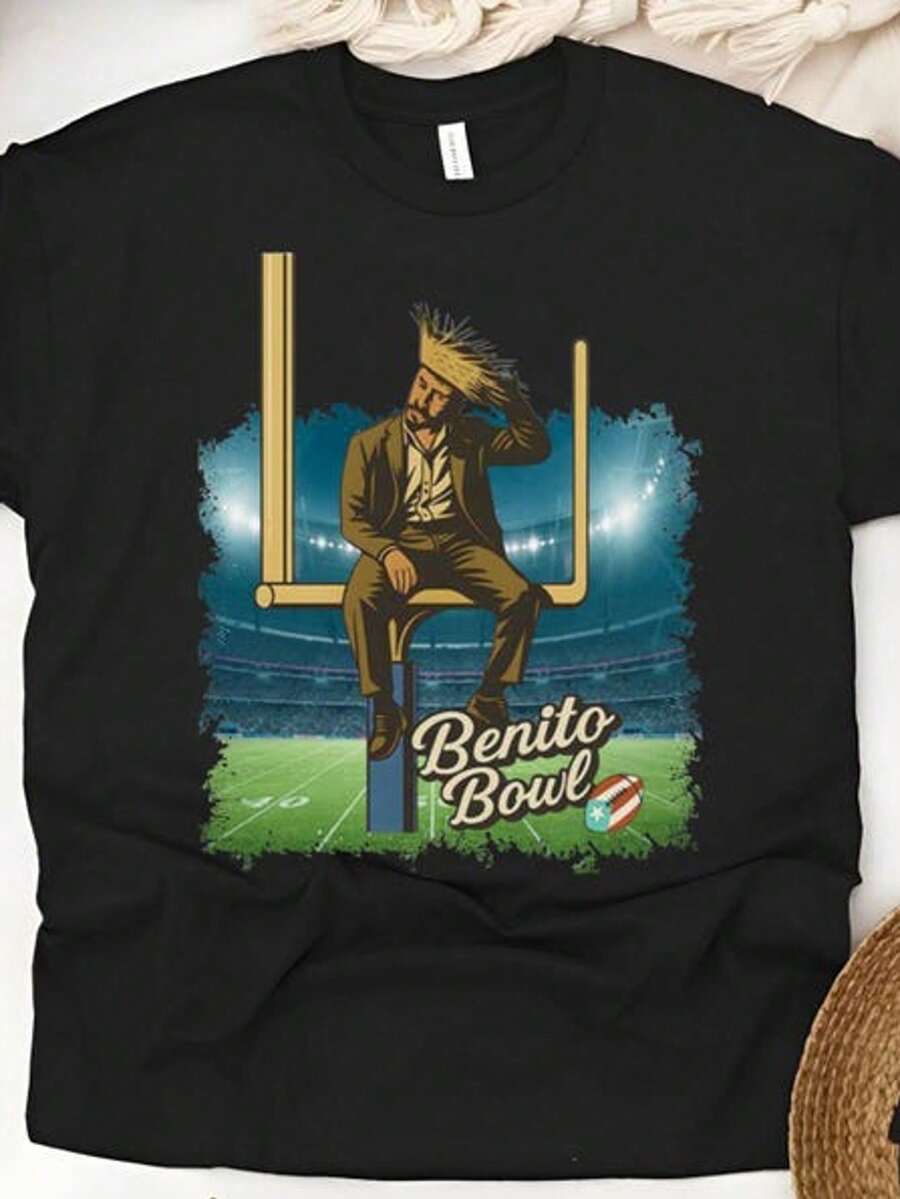 Benito Bowl T-Shirt_ Benito Bowl Comfort Tee,  Bunny Bowl Shirt - 黑色 - 查看 1