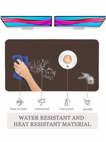 1Pc Fates Advanced Napa Texture Non-Slip Desk Pad,Mouse Pad,Waterproof PU Leather Desk Table Protector,Ultra Thin Desk Blotter, Easy Clean Laptop Desk Writing Mat For Office Work/Home/Decor(Thickness:1mm)