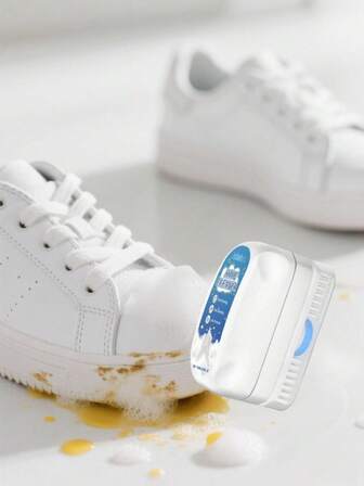 jakehoe Sneaker Cleaner - White Shoe Foam Cleaner, Quick Stain Removal, Non-Damaging, Built-In Brush Head, Gentle Cleaning For White Shoes, Portable Cleaning Solution