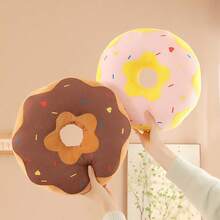 Gối tròn trang trí 11 inch màu hồng hình bánh donut, in kỹ thuật số 3D, mềm mại, thoải mái, hình dáng đồ ăn ngộ nghĩnh, trọng lượng nhẹ, thích hợp làm đệm ngồi cho ghế dài, ghế tựa, sàn nhà, sofa. - Nhiều màu - Xem 7