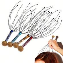 12-Finger Head Massager, Head Scratch Scalp Massager, Scalp Massager For Relaxation And Body Stress Relief - Multicolor - View 1