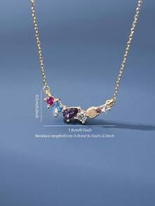 1pc S925 Sterling Silver High-End Design Elegant Pearl & Zirconia Geometric Necklace For Women - one-size - View 8