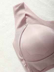 5-Piece Set Of Women's Bras, With Adjustable Front Snap Design, Providing Shaping And Firming Effect, Making The Breast Shape More Rounded And Upright. One-Piece Non-Detachable Padding, Which Doesn't Fall Out Of The Cups. Strong Elasticity, Comfortable Fit, Suitable For Daily Wear Bras. - Multicolor - View 7