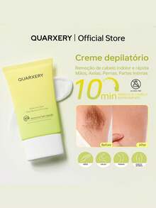 QUARXERY 60g Soothing Depilatory Cream With Aloe Vera, Easy To Clean. Leaves No Dark Marks On The Underarms, Does Not Irritate, Is Suitable For All Skin Types And For Use All Over The Body, Keeping Skin Smooth And Blemish-Free. - 黃色2pcs - 查看 9