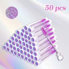 Waloshow Bộ cọ trang điểm mi giả kim cương 1-10-20-30-40-50 chiếc, cọ chuốt mascara nối mi với đầu cọ thay thế, cọ trang điểm kim cương sáng bóng chống bụi. - Nhiều màu - Xem 41