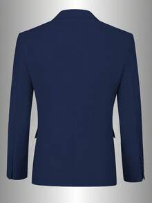 Men's Suit Single Blazer For Parties Business Banquets Outings Leisure Holidays Suitable For Men'S Formal Dress Jacket Size XS-XXXL 1pc Wedding Season - 藏蓝色 - 查看 3