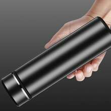 500ml Stainless Steel Vacuum Insulated Water Bottle, Cup For Hot & Cold Drinks, Leak-Proof Portable Mug For School Office Use - màu đen - Xem 4