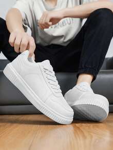 男女通用帆布运动鞋，男女休闲鞋，多功能运动鞋 - 白色新 - 查看 6