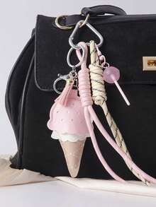 Yogodlns 1 chiếc móc khóa tự làm, móc khóa xe hình ngựa gỗ Trojan bằng da, quà tặng sáng tạo bằng dây bện, trang trí hình khoai tây chiên, phụ kiện túi xách, móc khóa carabiner tối giản, móc khóa hình ngôi sao dây leo hoạt hình, mặt dây chuyền túi xách, dây đeo điện thoại, phụ kiện vợt tennis, phụ kiện túi xách phong cách đơn giản unisex, móc chìa khóa xe hơi, trang trí ba lô, dây đeo đôi, phụ kiện dây leo. - Nhiều màu - Xem 3