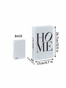 1/3件装 时尚折叠仿真书装饰品，时尚家居风格LOVE/AT/HOME纸板书装饰品，现代设计师仿装饰书，适用于家居、客厅、桌面、墙面装饰，适用于各种场景