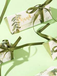 10个/包 心形婚礼/生日/周年纪念派对糖果/饼干礼盒，带丝带 - 彩色 - 查看 8