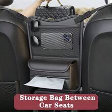 Multi-Functional Car Seat Gap Storage Bag, Car Net Bag, Handbag Holder, Portable Car Organizer, Car Seat Hanging Bag Holder, Tissue & Cup Holder, Car Interior Accessories