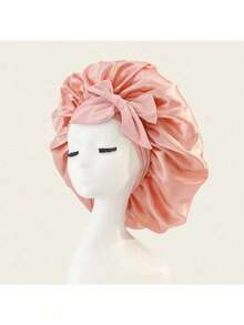 1顶女士直径36厘米弹力帽，带缎带、蝴蝶结，丝质面料，宽帽檐，适合睡眠、发型设计、美容美发等场合，丝绸缎面材质。 - 彩色 - 查看 14