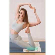 tapete de yoga con diseo de gato juguetn, rodilleras de yoga, antideslizante de doble cara, tapete de ejercicio para mujeres y uso, color blanco - blanco - Ver 6