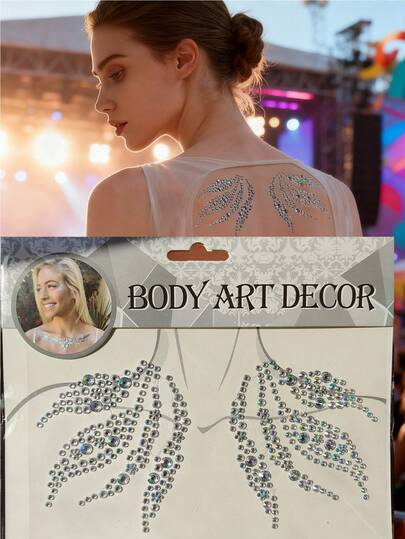 1-Sheet Self-Adhesive 3D Crystal Rhinestone Stickers - Clavicle & Back Decor | Waterproof DIY Craft Jewels For New Year/Christmas/Music Festival & Party