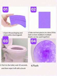 30/60/90buc tablete de curățare a toaletei, tablete de curățare a podelelor, ștergerea podelelor, plăci de lemn, soluție de curățare a toaletei, decontaminare a toaletei, parfum de lungă durată pentru uz casnic, tablete de curățare pentru decontaminarea și strălucirea podelelor, produse de curățare - Multicolor - Vizualizare 3