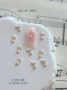1 Bộ Trang Trí Móng Tay Hình Nốt Nhạc Bằng Kim Loại, Phụ Kiện Móng Tay 3D, Dụng Cụ Làm Móng - Nhiều màu - Xem 11