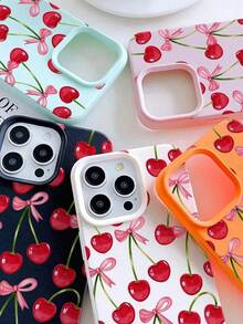 1pc Cute Cartoon Cherry Bow Pattern Phone Case Compatible With IPhone 17/16/11/12/13/14/15/15pro/15 Plus/15 Promax/7plus/8plus/X/Xs Max/Xr/11pro/12pro/13pro/14pro/12mini/13mini/11promax/12promax/13promax/14promax/14plus/6/6s/6plus/7/8/16Pro/16plus/17promax/17Pro/17plus/17promax/Se&Compatible With Samsung Galaxy Galaxy/A54/A14/A12/A13/A15/A32/A33/A24/A52S/S20/S21/S22/S23/S24/S23Plus/S24ultra Waterproof Shockproof Anti-Fall Scratch ResistantFOR-YOUR-BELOVED-PHONE Fashionable - 款式8(1PC) - 查看 3