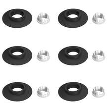 6PCS SV01967 Replacement Flush Valve Seal & Clip - Compatible With Ideal Standard Toilet Cistern - Black - View 6