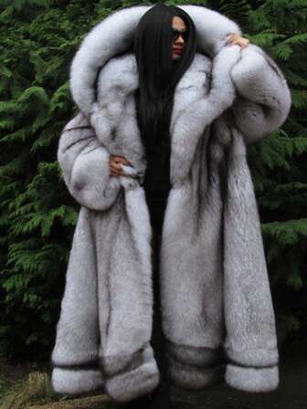 1pc Ombre Faux Fur Pocket Jacket For Women, Artificial Fox Fur Coat For Vacation & Date, Autumn/Winter