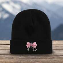 Grey Knit Beanie - Stylish Winter Hat For Women And Men| Cute And Warm Fall Hats| Pink Bow & Stethoscope Graphic Design| Fashionable Head Covering For Cold Weather| Knitted Hats For Women And Mens Beanies, Outdoor Accessory, Seasonal Fashion - C - Xem 6