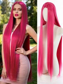 Synthetic 40 Inch Long Straight Head Wig, Suitable For Party Role-Playing, Music Festivals, Halloween Wear - Multicolor - View 10