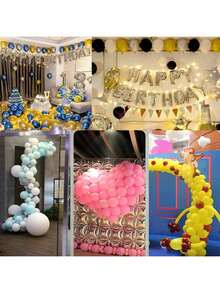 100个双面粘点，透明气球胶点，可移除胶点，手工气球胶点，圣诞派对礼物 - 白色 - 查看 3