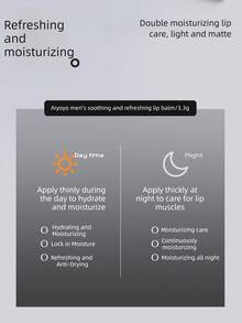1pc Men's Moisturizing Lip Balm, Deeply Nourishing, Hydrating, Repairing, Prevents Chapping, Refreshing Formula For Men - Multicolor - View 4