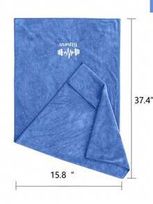 2条多色超细纤维健身毛巾（15.8英寸 x 37.4英寸），超厚吸汗，适用于健身、瑜伽、游泳、露营、网球、运动和跑步，也可用作派对用品、沙滩必备品、游泳池用品，男女皆宜。 - 彩色 - 查看 10