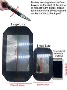 1 chiếc Gương tạo kiểu tóc cầm tay bằng vỏ xốp + tay cầm bằng thủy tinh - Gương thủy tinh nhẹ và di động đạt chuẩn salon với tay cầm có kết cấu, thích hợp để tạo kiểu tóc sau đầu mà không cần pin, hoàn hảo để thợ làm tóc, chuyên gia thẩm mỹ, gia đình và chuyên gia sử dụng như một phụ kiện tóc - Nhiều màu - Xem 3