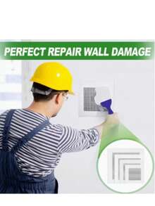 10 piezas Kit de reparación de paneles de yeso, incluye herramientas de llenado de paredes para reparar agujeros y daños con masilla de yeso blanca y almohadillas de raspador/lijadora - Solución rápida, kit de parche de paneles de yeso, herramientas de enyesado, parche autoadhesivo para paredes, herramientas profesionales duraderas, juego de herramientas de masilla, mantenimiento de propiedades, renovación del hogar