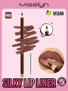 MISSLYN Silky Lip Liner Pencil, Smooth Application, Long-Lasting Color, Precise Outlining, Smudge-Proof, Wooden Pencil Design, Classic Pencil Shape, Soft & Firm Tip, Beginner-Friendly, Available In Lip Colors - #802 - View 2